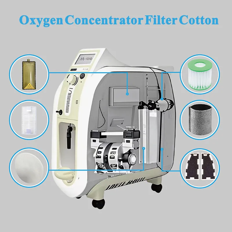 ऑक्सीजन संकेंद्रक में फ़िल्टर
