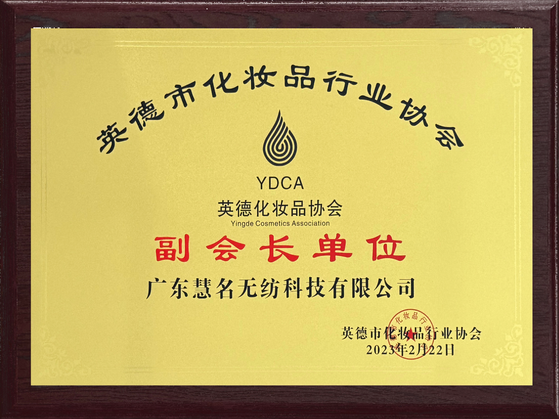 vice chair unit yingde cosmetics industry association